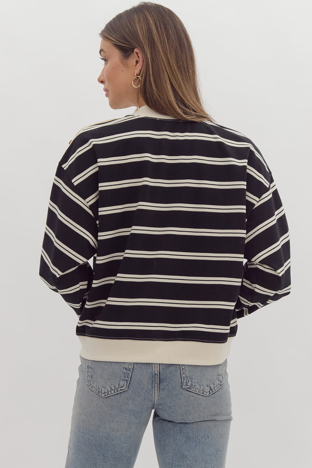 Elevated Striped Sweatshirt