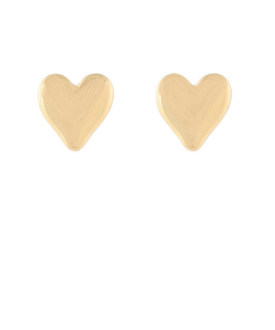 Gold Heart Stud - Gold