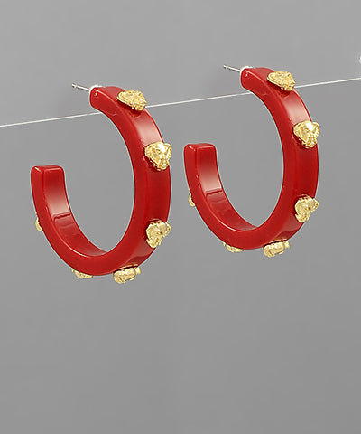 Ruby Elephant Hoop - Red