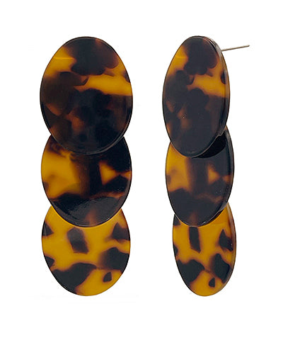 Tortoise Oval Drop - Tortoise