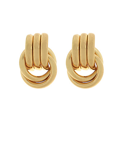 Gold Door Knocker Earrings