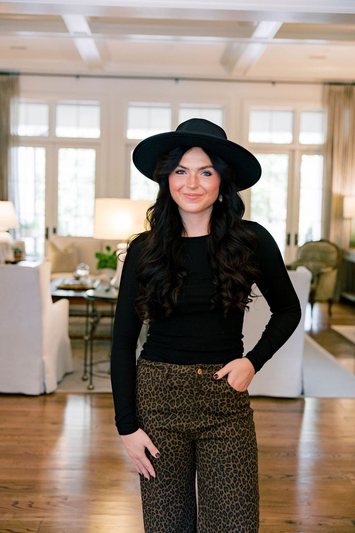 Leopard Ruffle Jeans