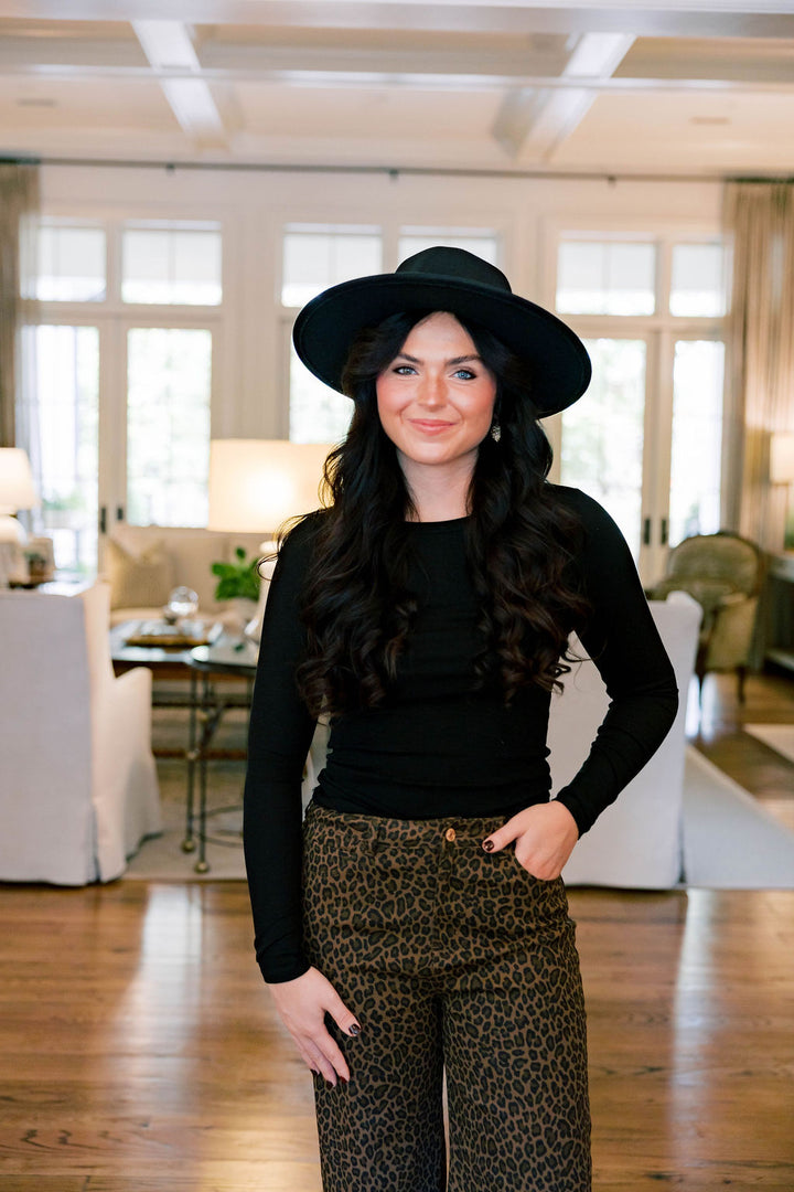 Leopard Ruffle Jeans