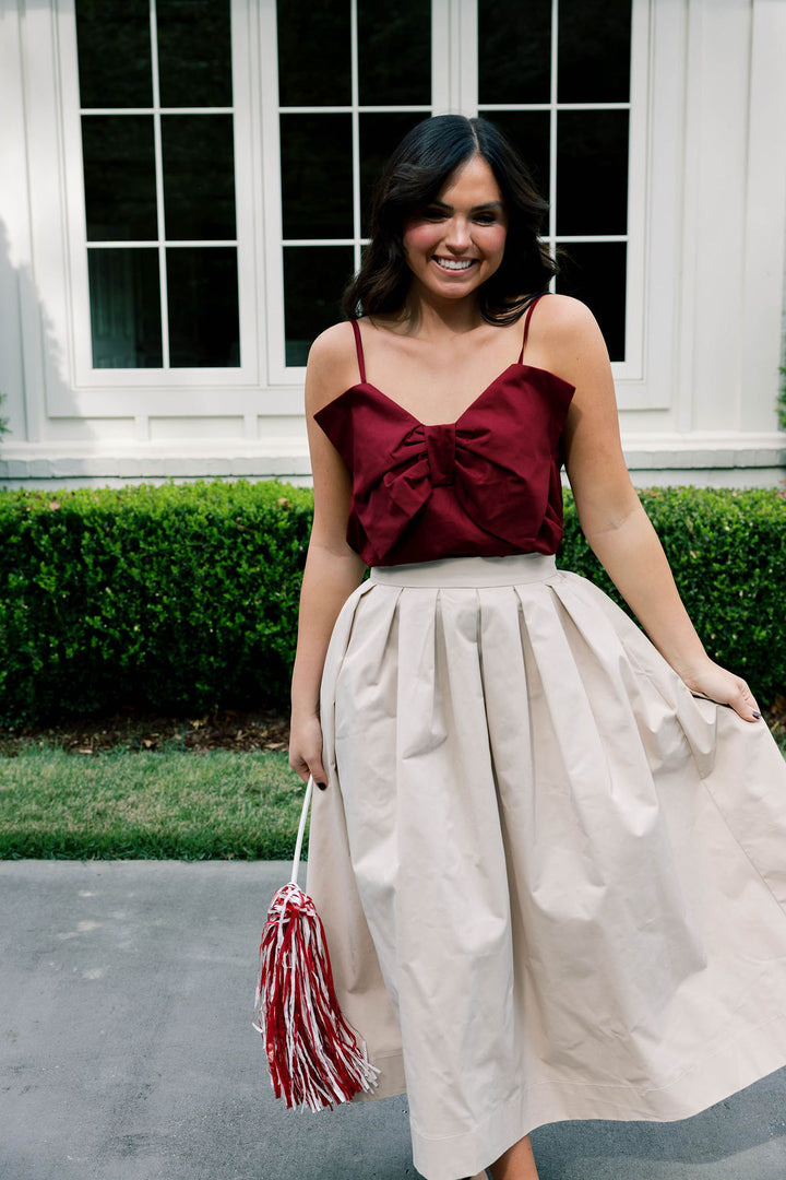 Crimson Bow Top