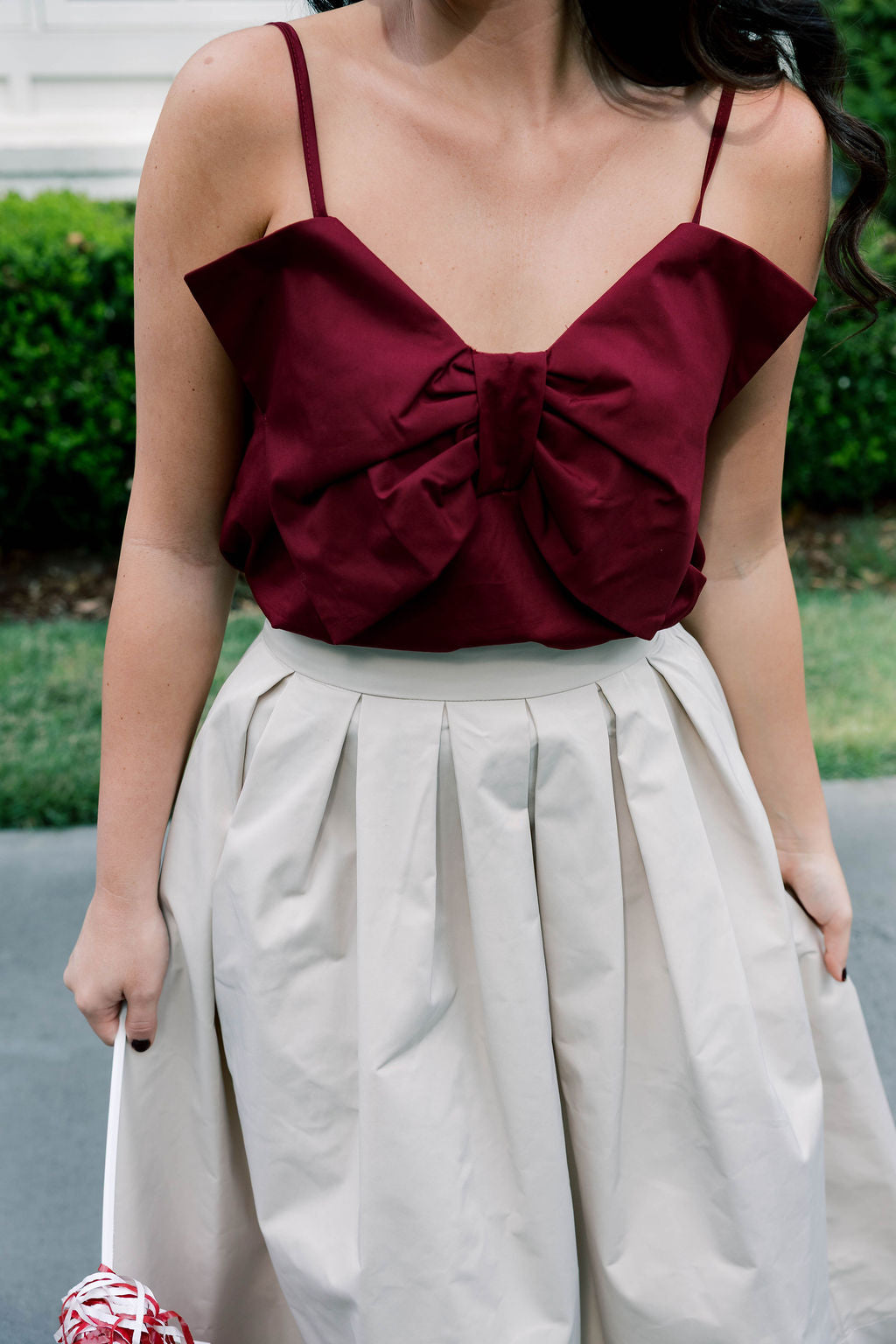 Crimson Bow Top