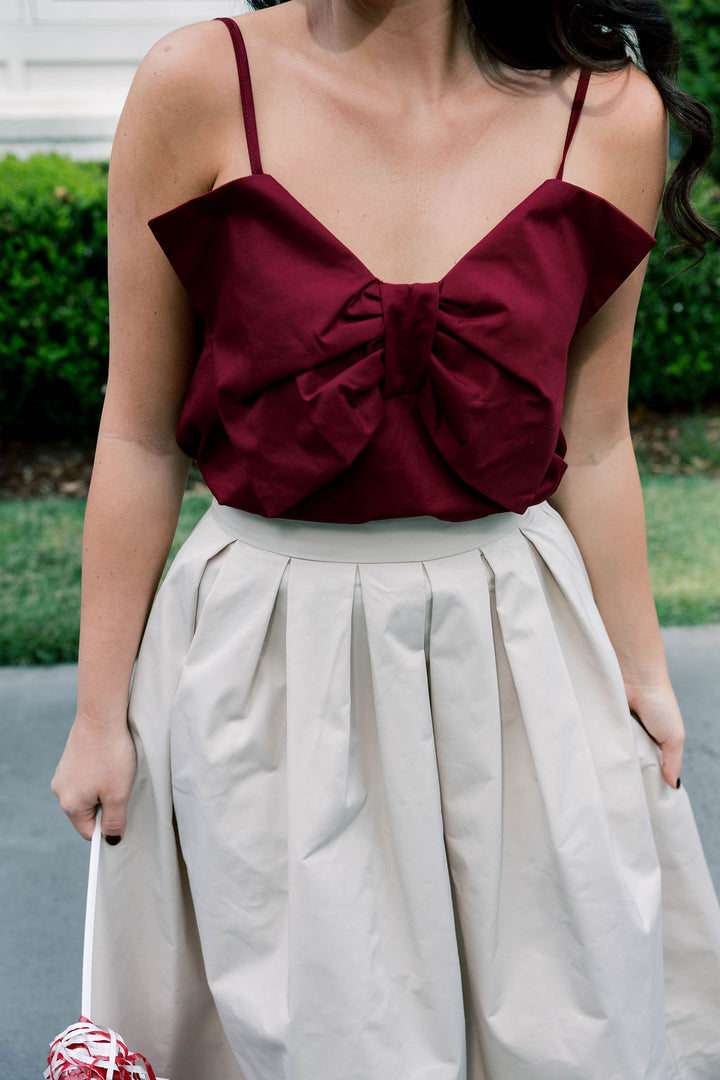 Crimson Bow Top