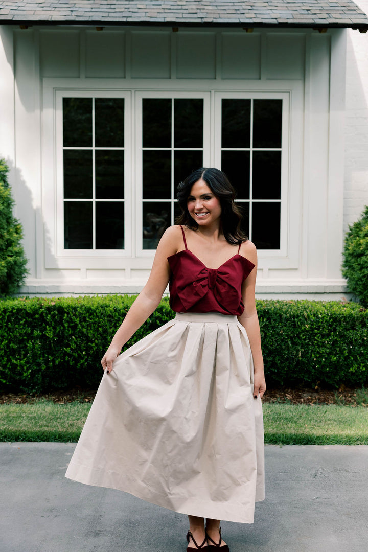 Crimson Bow Top