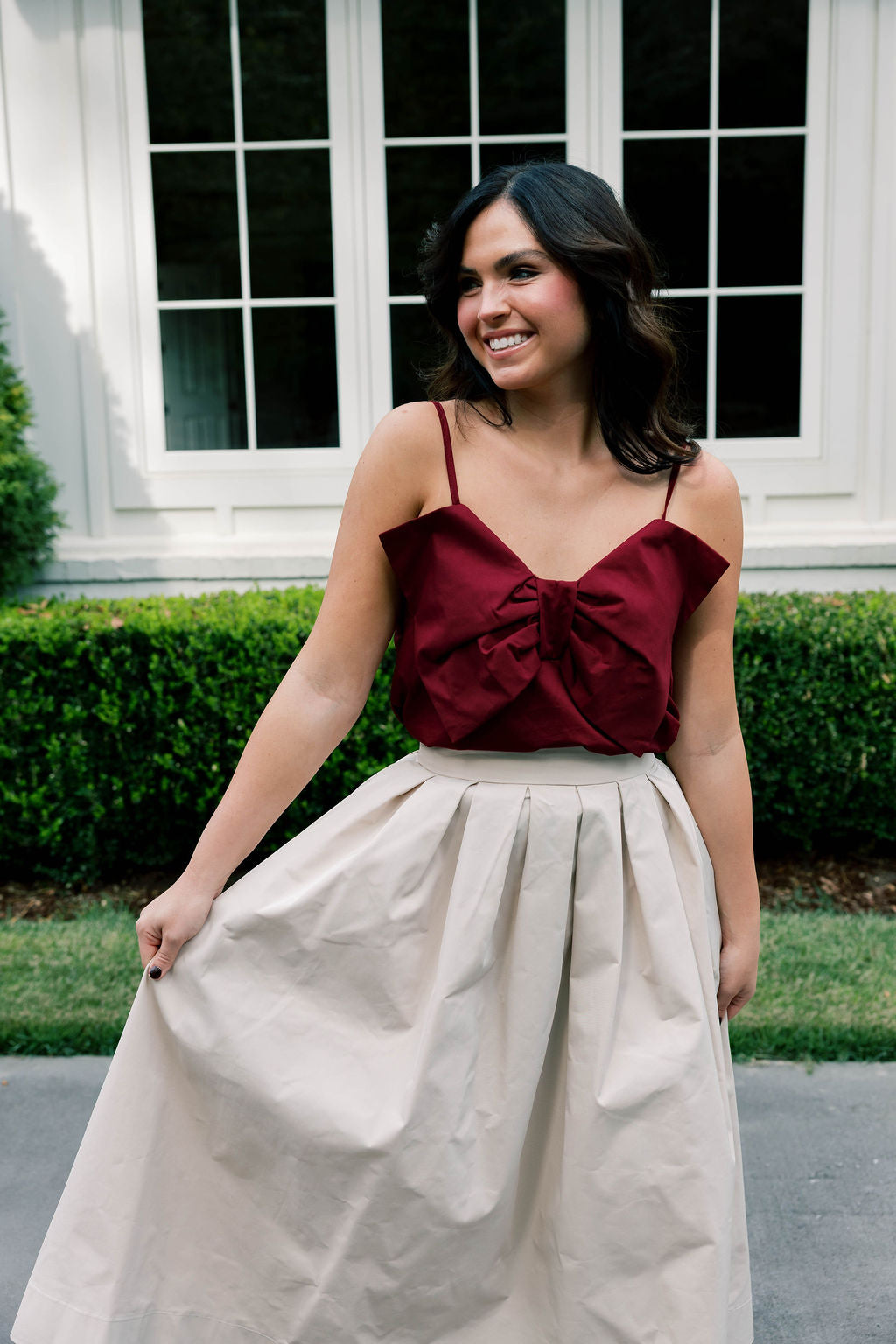 Crimson Bow Top