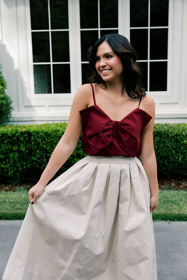 Crimson Bow Top