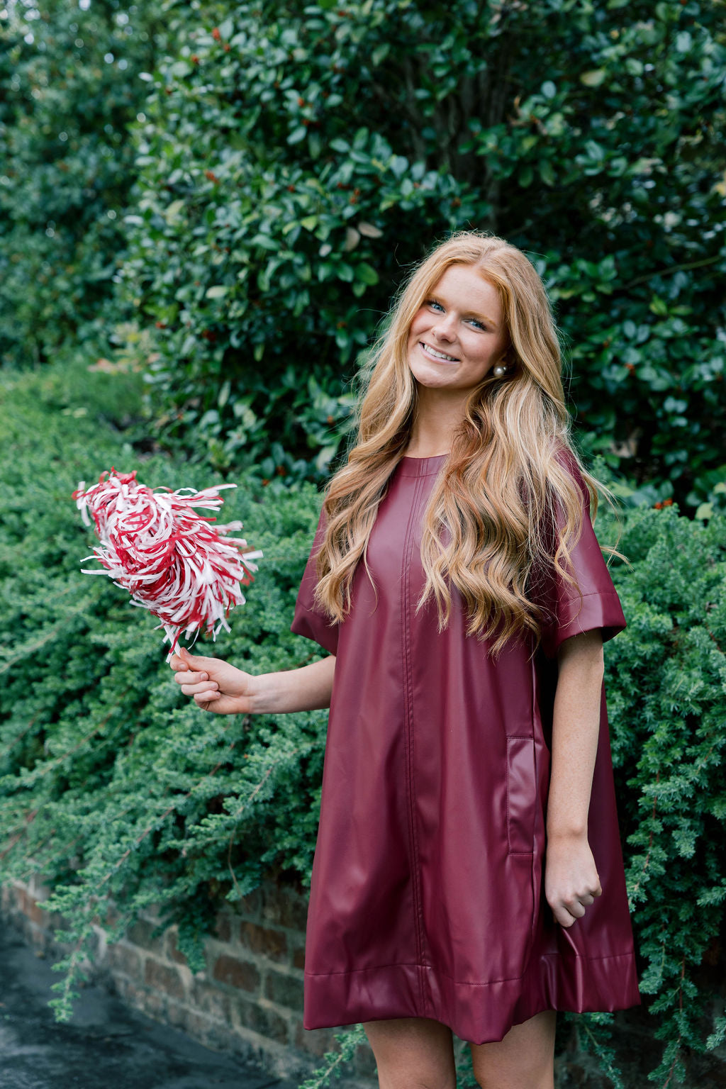 Flared Vegan Leather Dress