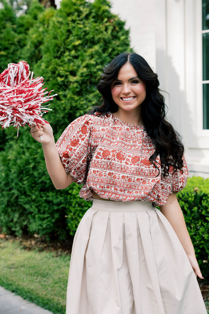 Red Roses Bubble Top