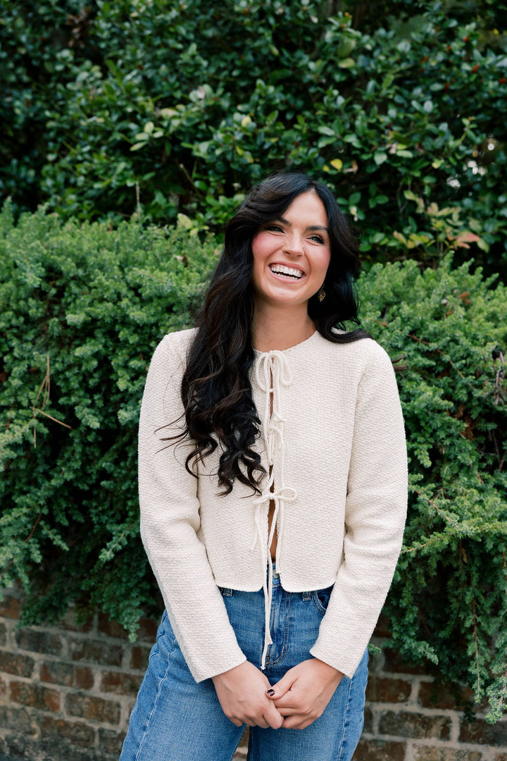 Tied Up Cardigan Sweater