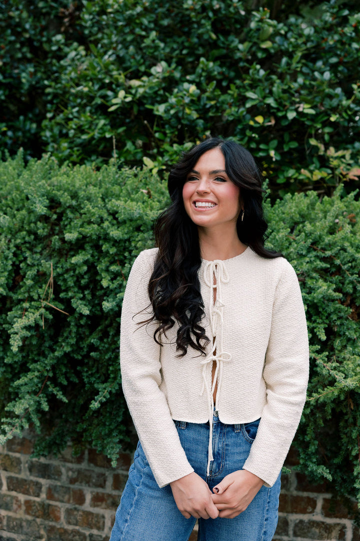 Tied Up Cardigan Sweater