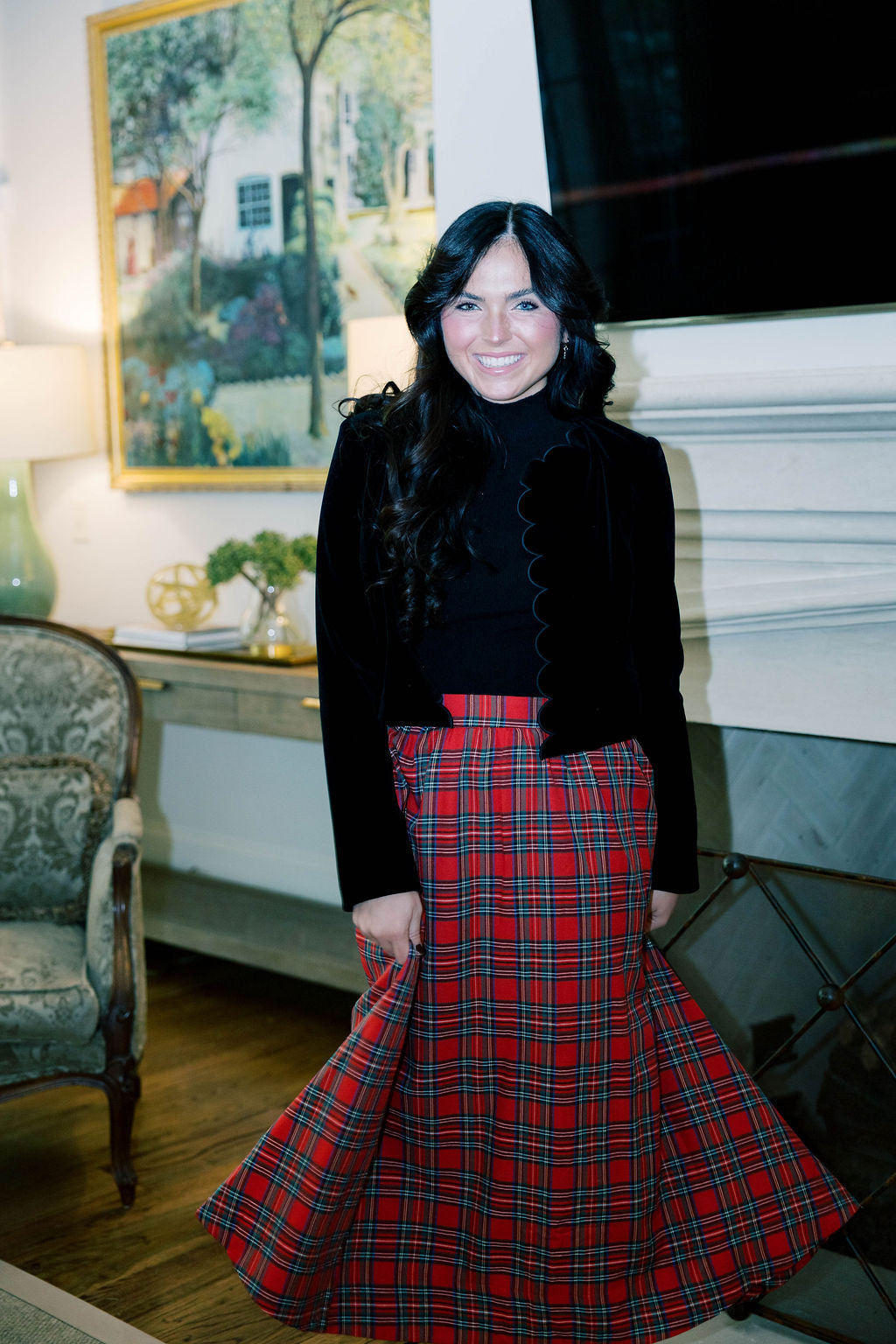 Scalloped Velvet Jacket