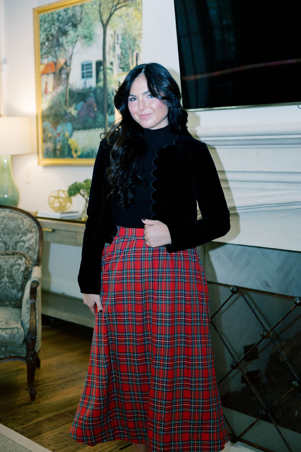 Scalloped Velvet Jacket