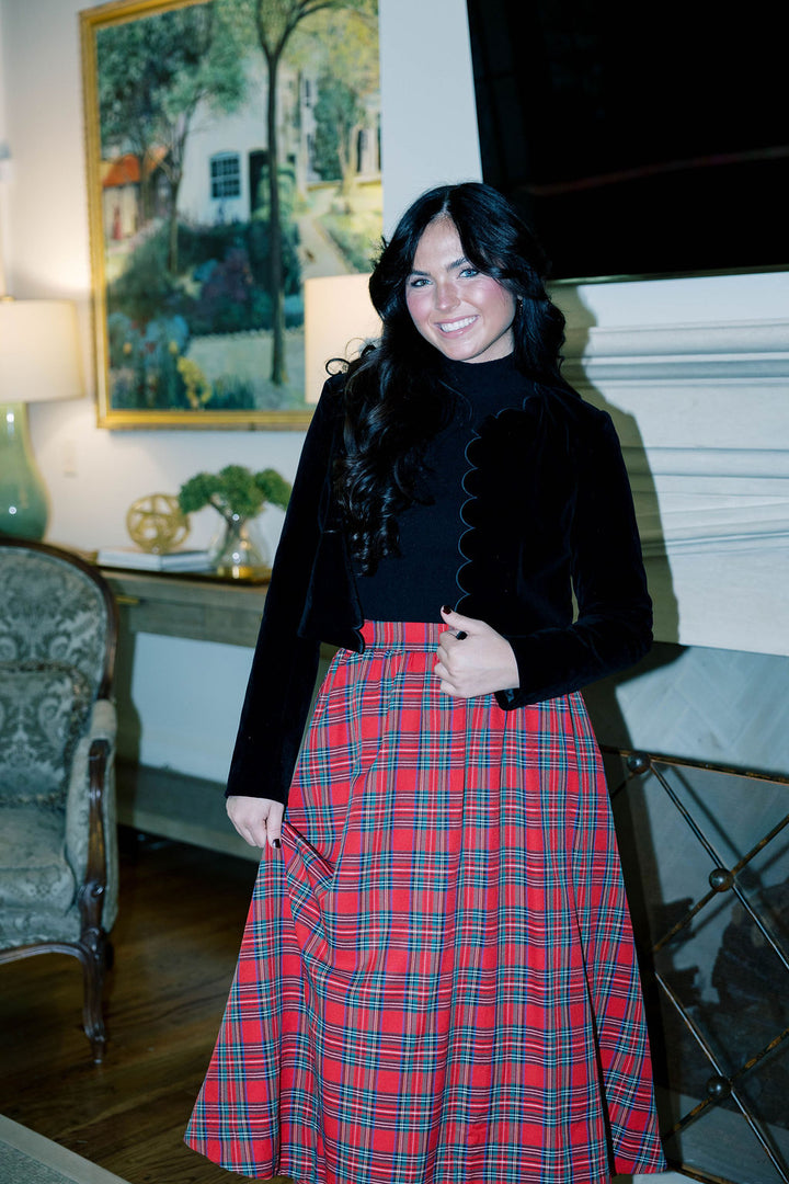 Scalloped Velvet Jacket