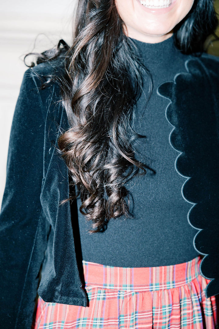 Scalloped Velvet Jacket