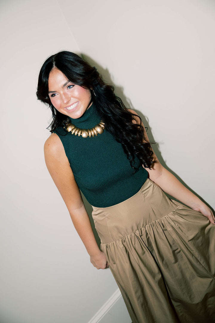 Mia Sleeveless Mock Neck Top