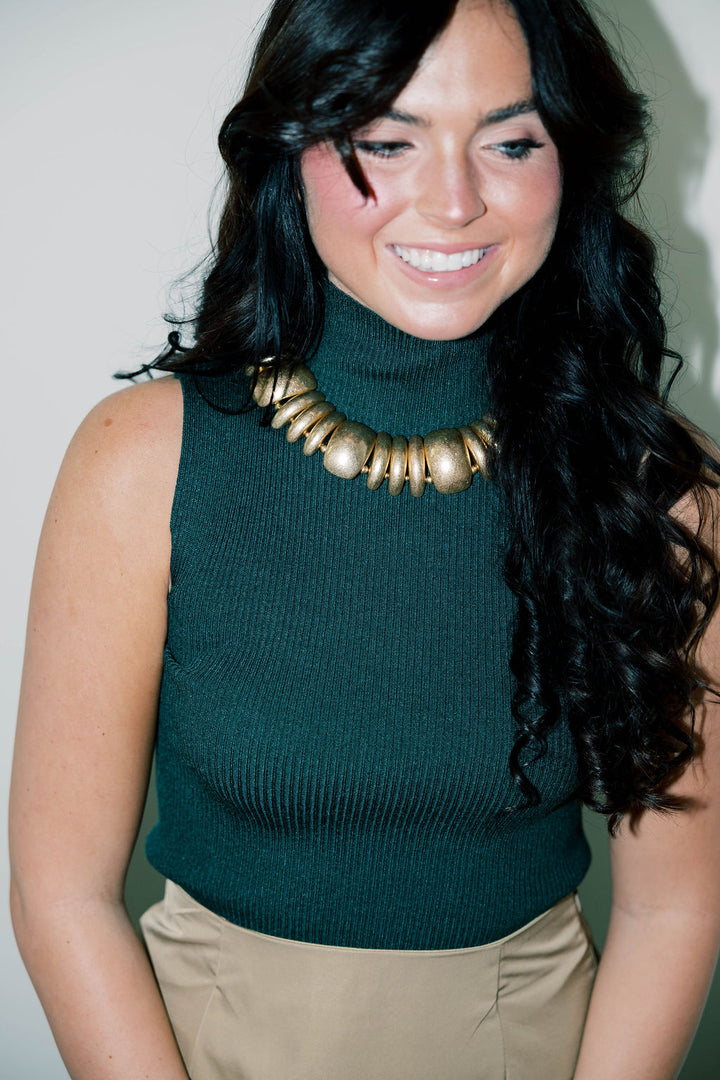 Mia Sleeveless Mock Neck Top