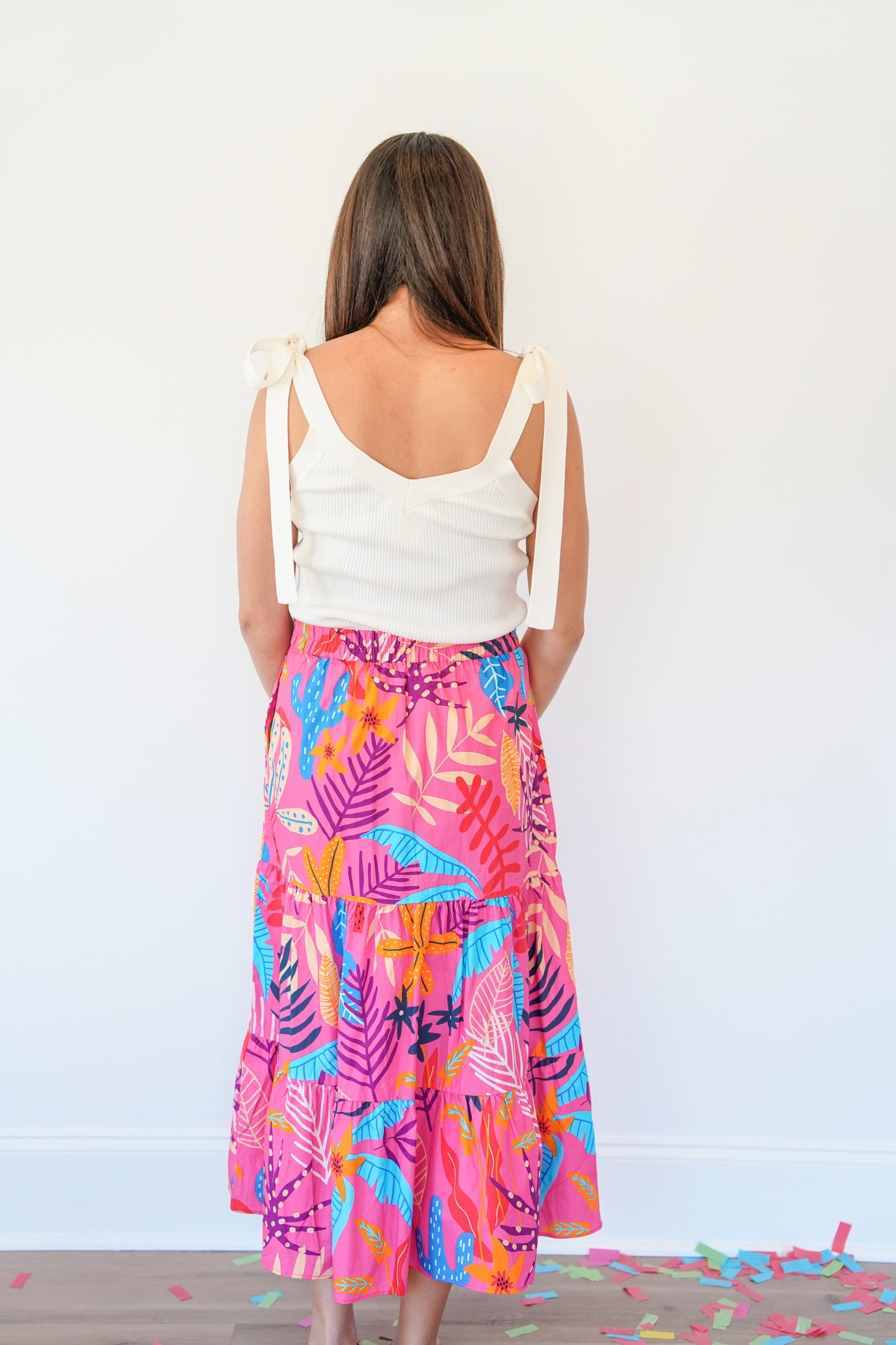 Pink Palms Skirt