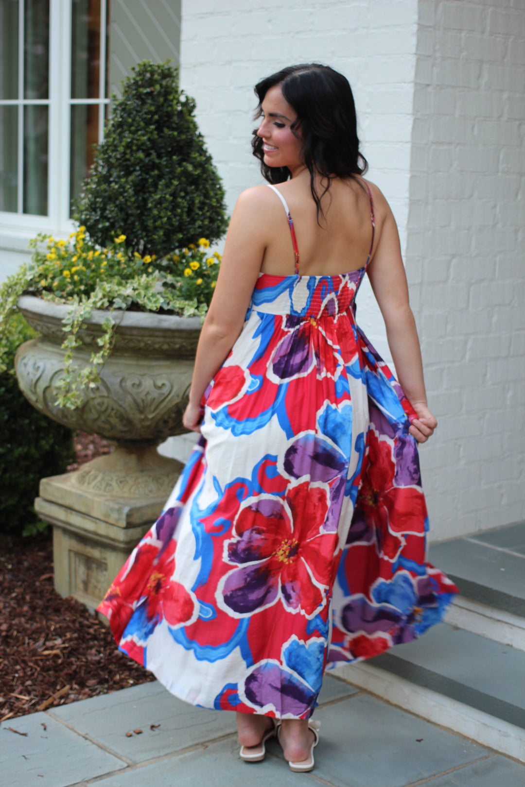 Abstract Floral Dress