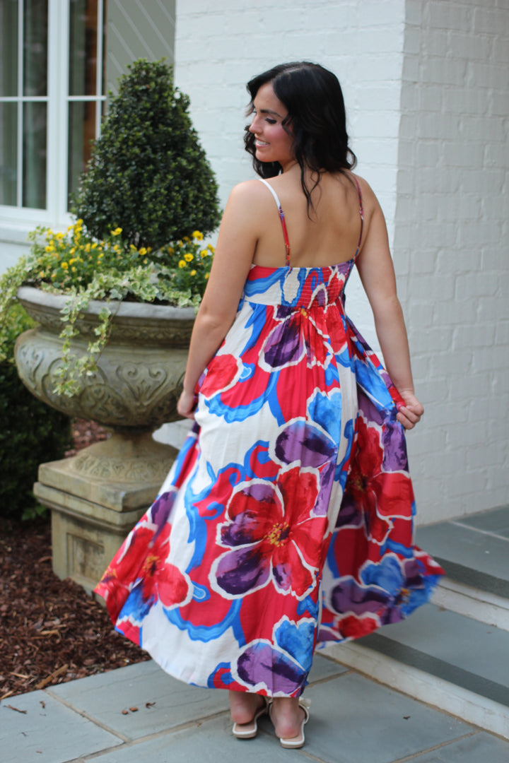 Abstract Floral Dress