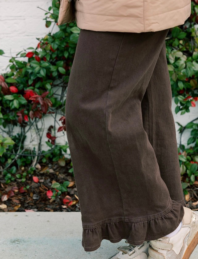Ruffle Hem Jeans