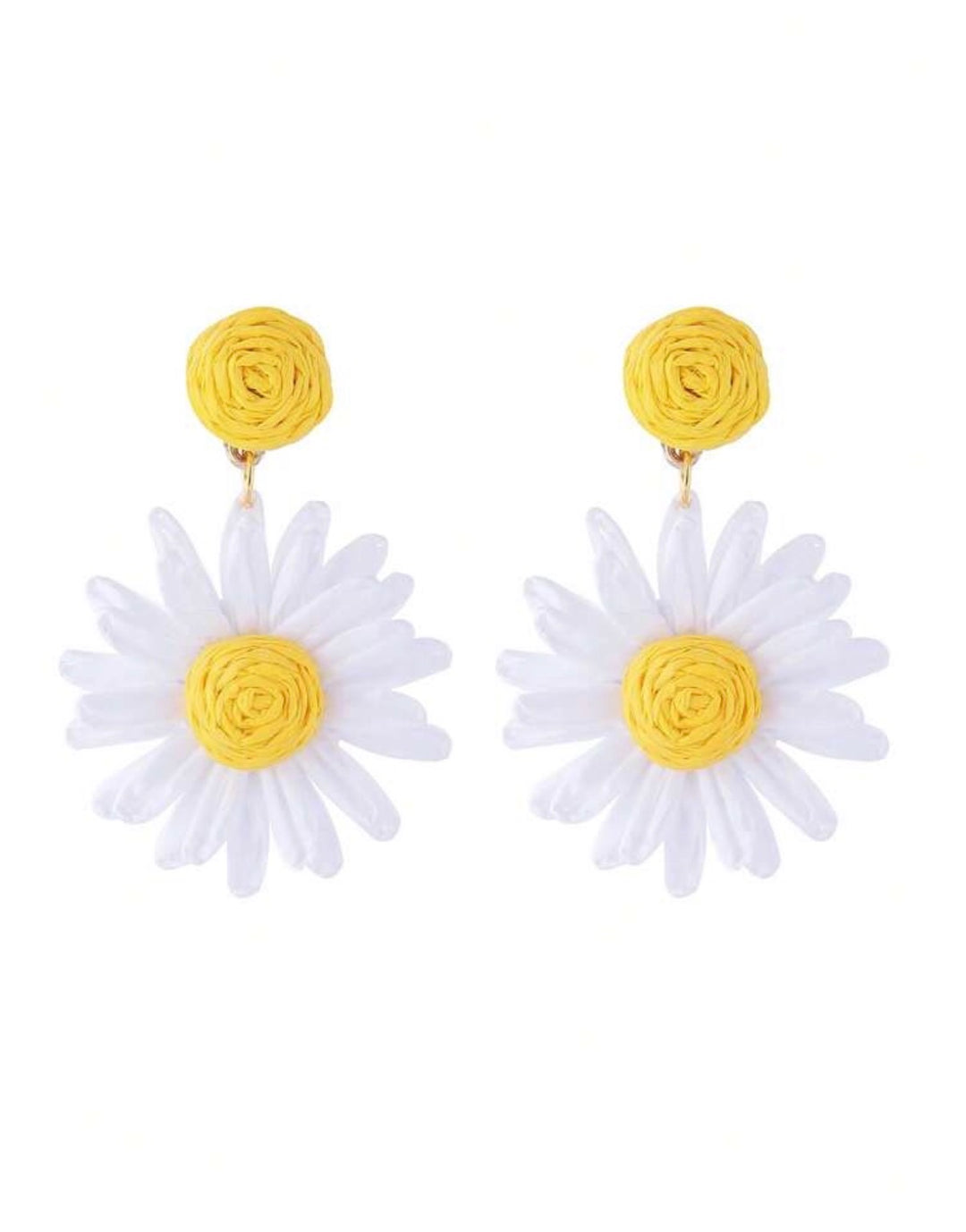 Woven Daisy Earrings