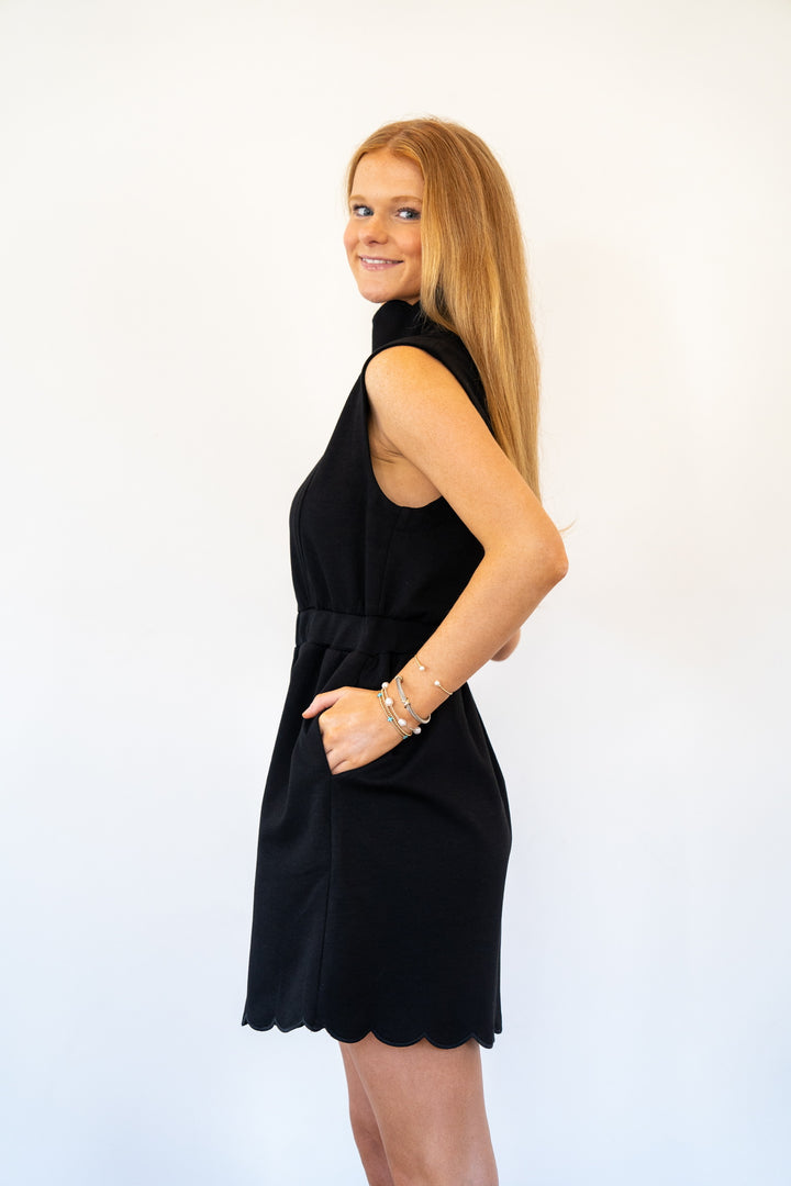 Elevated Athleisure Scalloped Dress