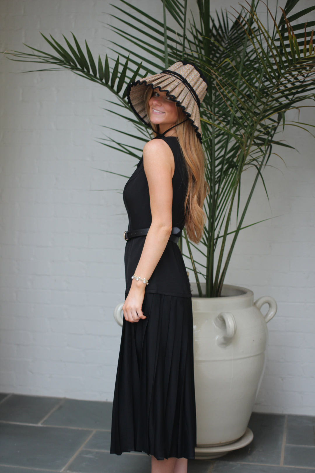 Corporate Girl Drop Waist Midi Dress