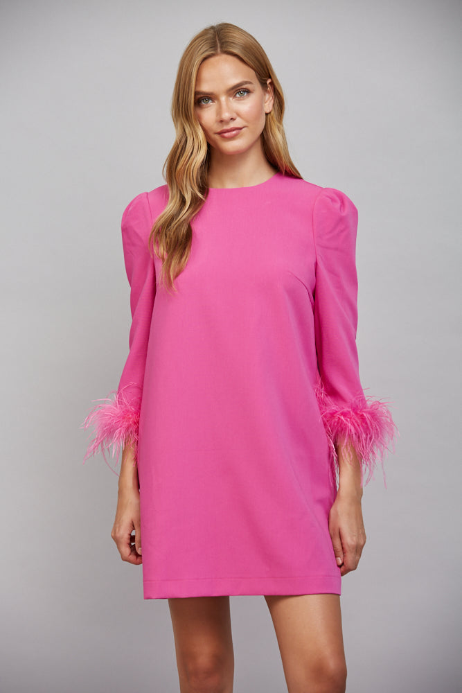 Kelly Ann Dress in Hot Pink