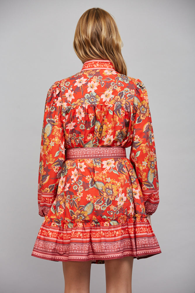 Jovie Dress in Red Multi