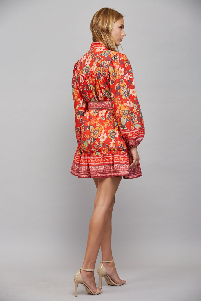 Jovie Dress in Red Multi