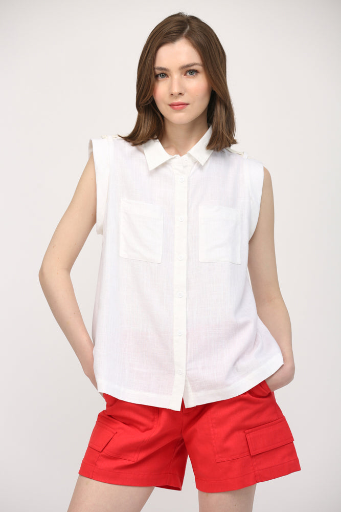 Zuri Linen Top