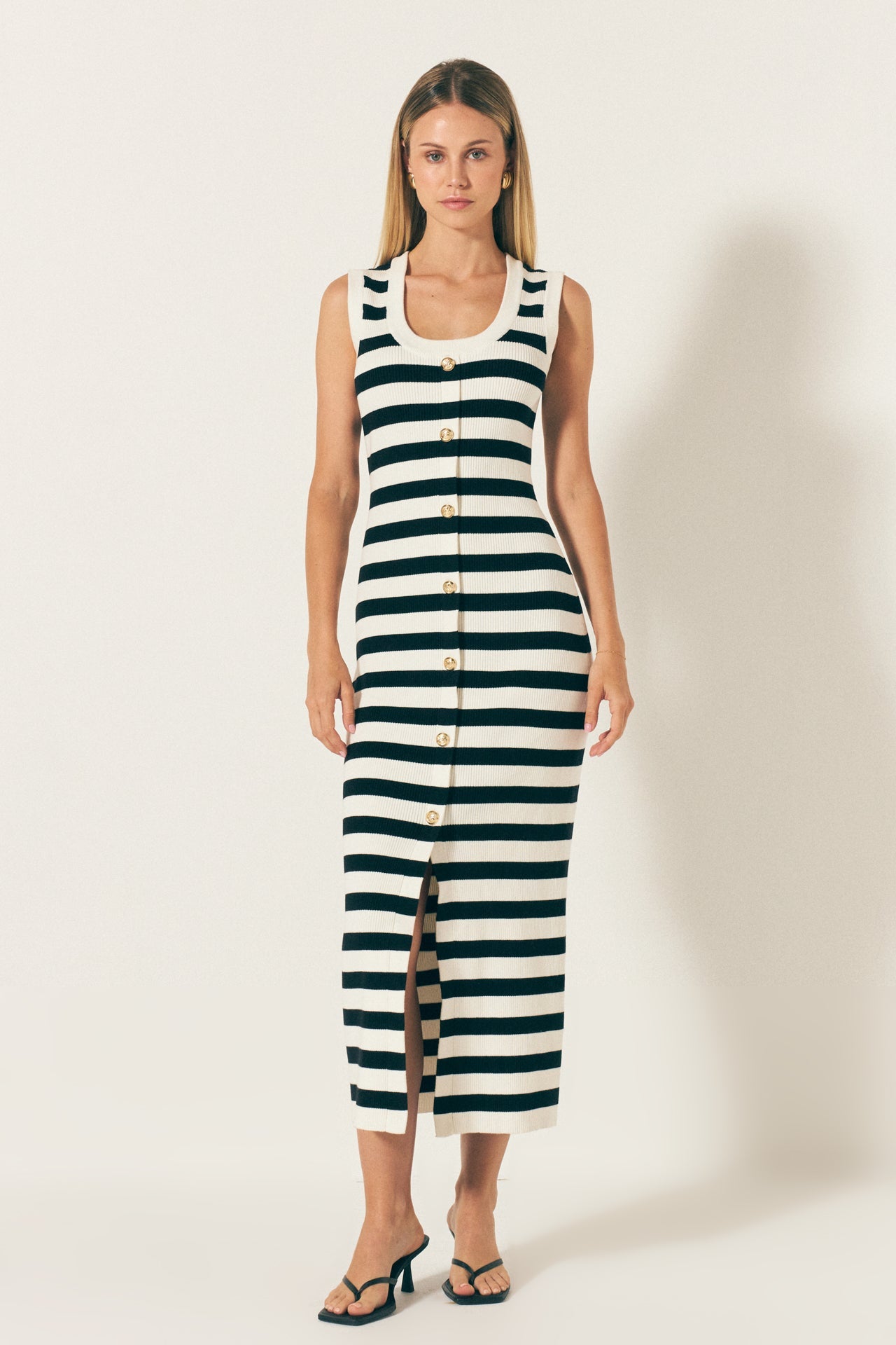 Striped Midi Dress