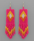 RECTANGLE TASSEL EARRING