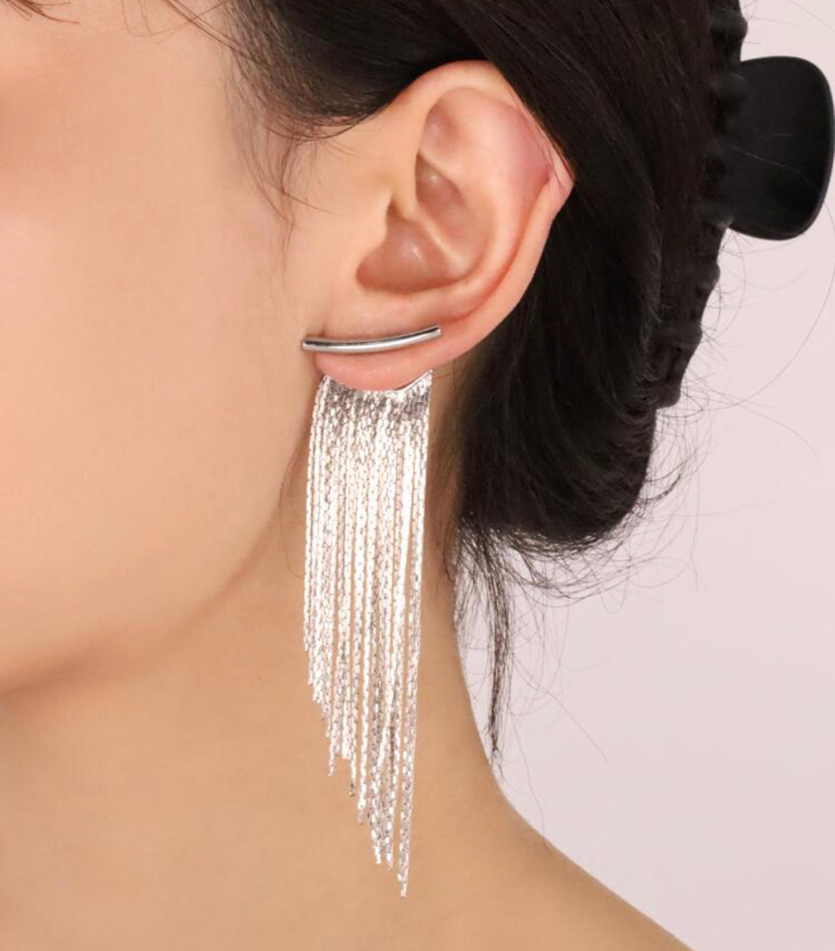 Asymmetrical Fringe Earring