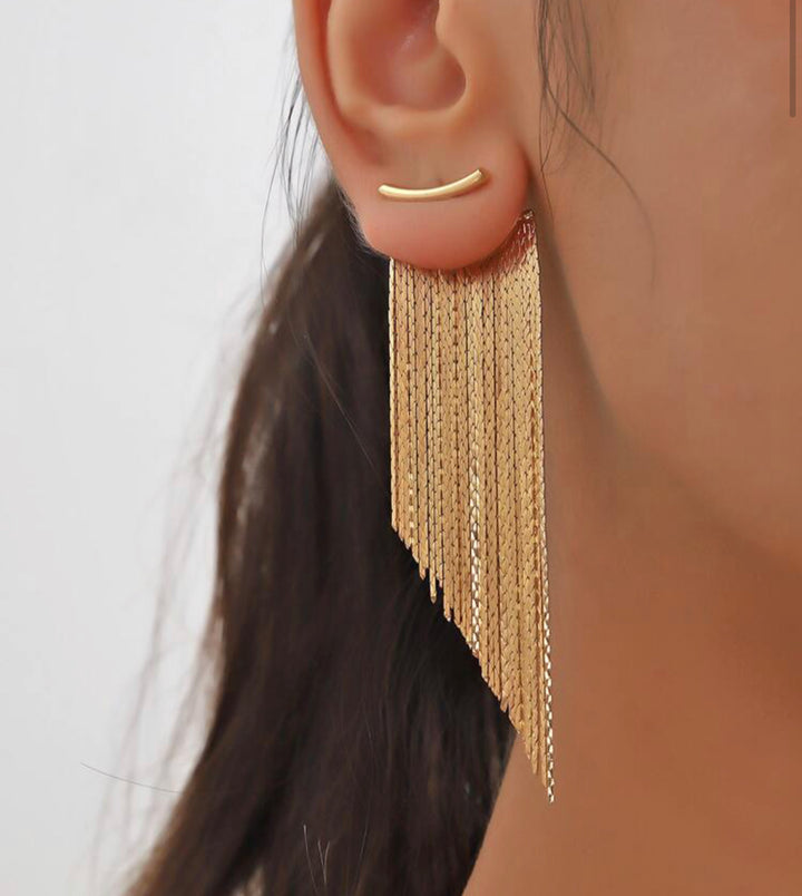 Asymmetrical Fringe Earring