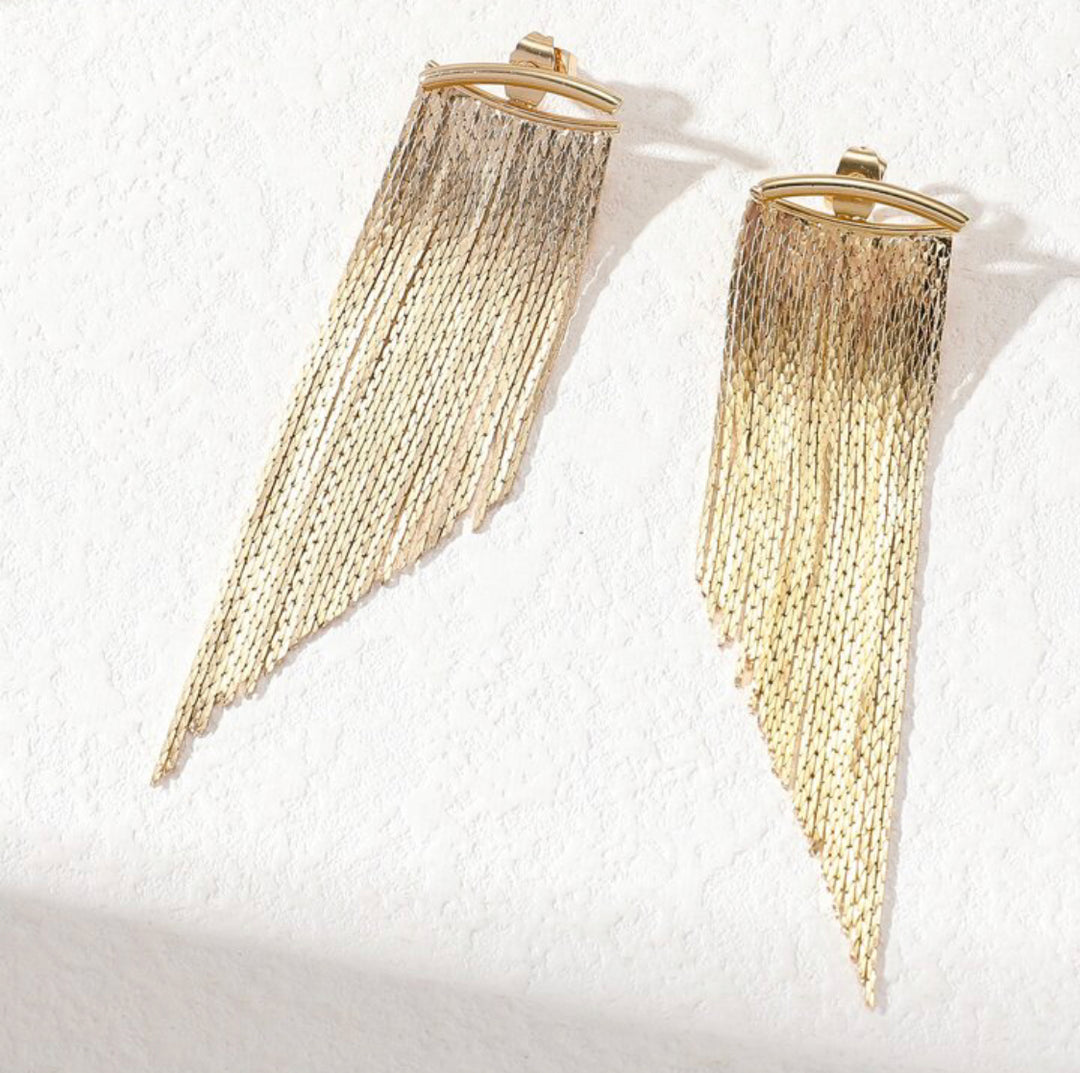 Asymmetrical Fringe Earring