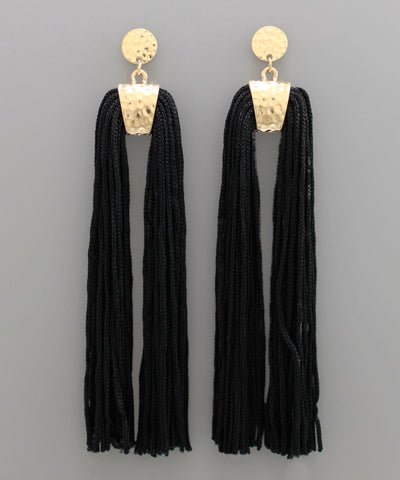 Gold Detail Tassel Earring