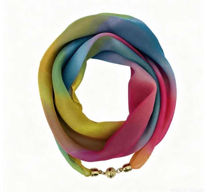 Metal Magnet Scarf Necklace