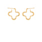 Dainty Clover Gold Hoops