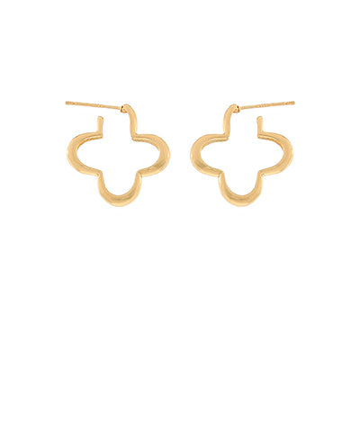 Dainty Clover Gold Hoop