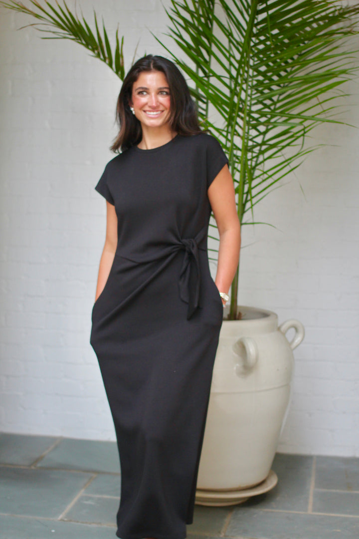 Midnight Wrap Midi Dress