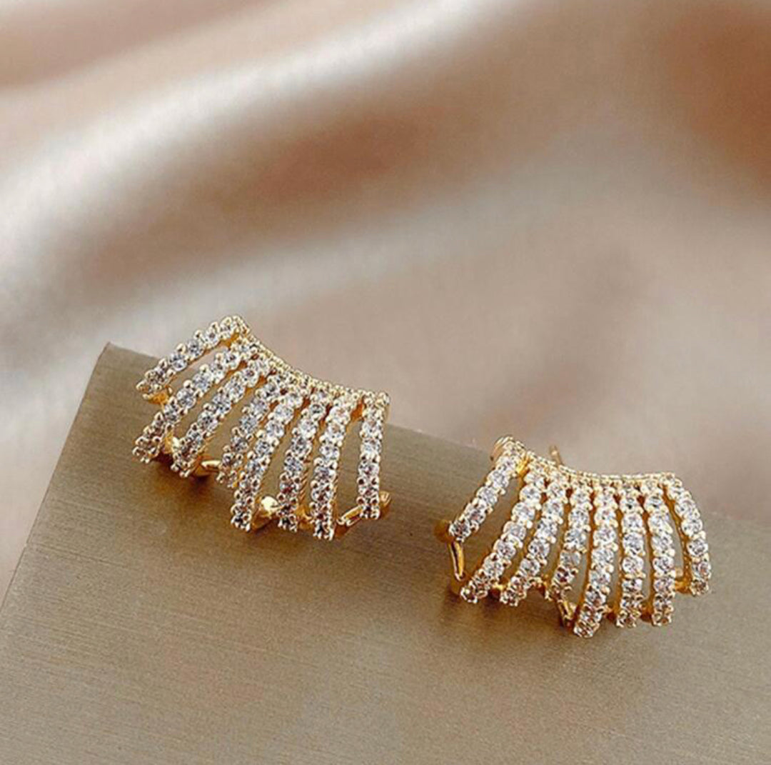 Rhinestone Multi Strand Earrings