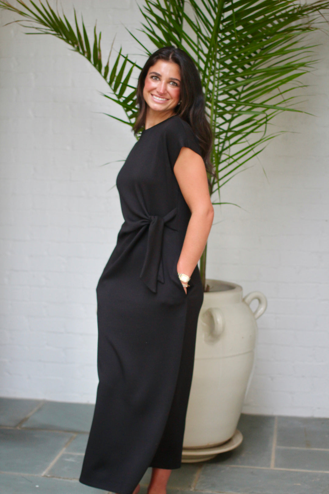Midnight Wrap Midi Dress