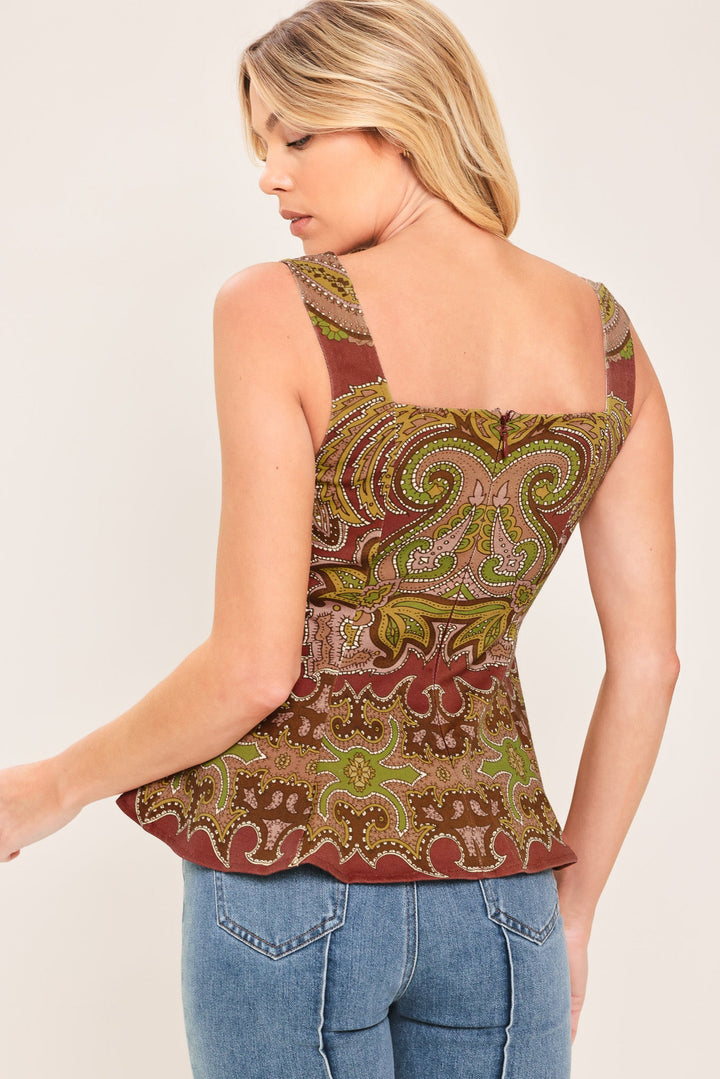 Cosima Set - Maroon peplum top