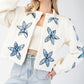 Flower Stitched Quilted Jacket