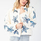 Flower Stitched Quilted Jacket