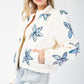 Flower Stitched Quilted Jacket